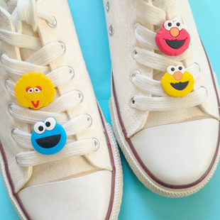 球鞋 白板鞋 鞋 10个 扣鞋 芝麻街运动鞋 带鞋 花 包邮