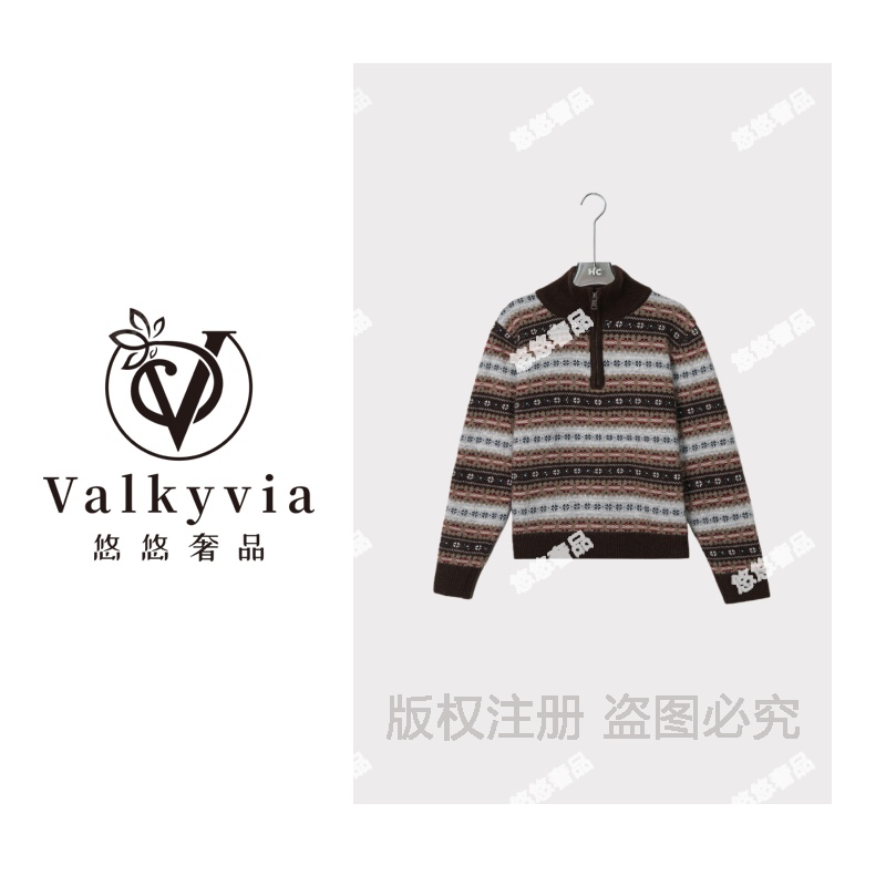 【Valkyvia/悠悠奢品】燕麦可可&100%密熊绒丨针织衫毛衣9012