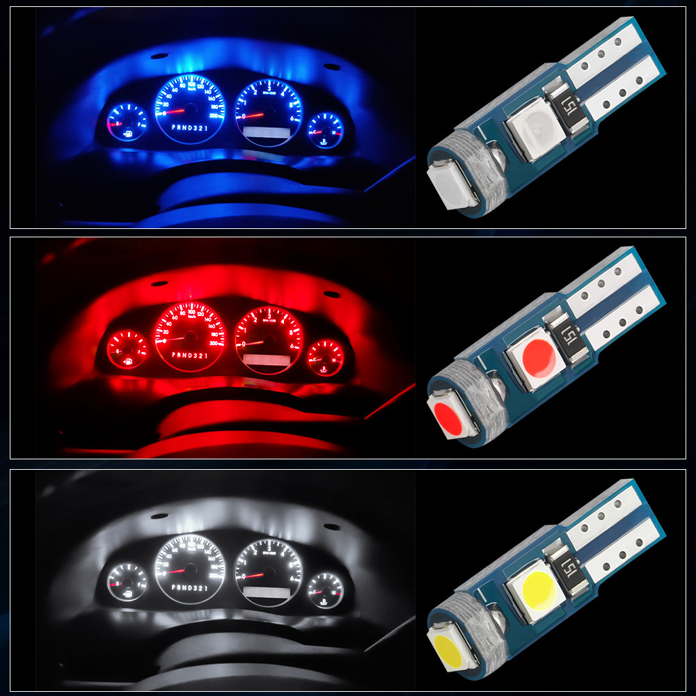 汽车T5 LED插泡加热灯空调灯档位灯烟灰缸小灯泡12V排挡灯仪表灯