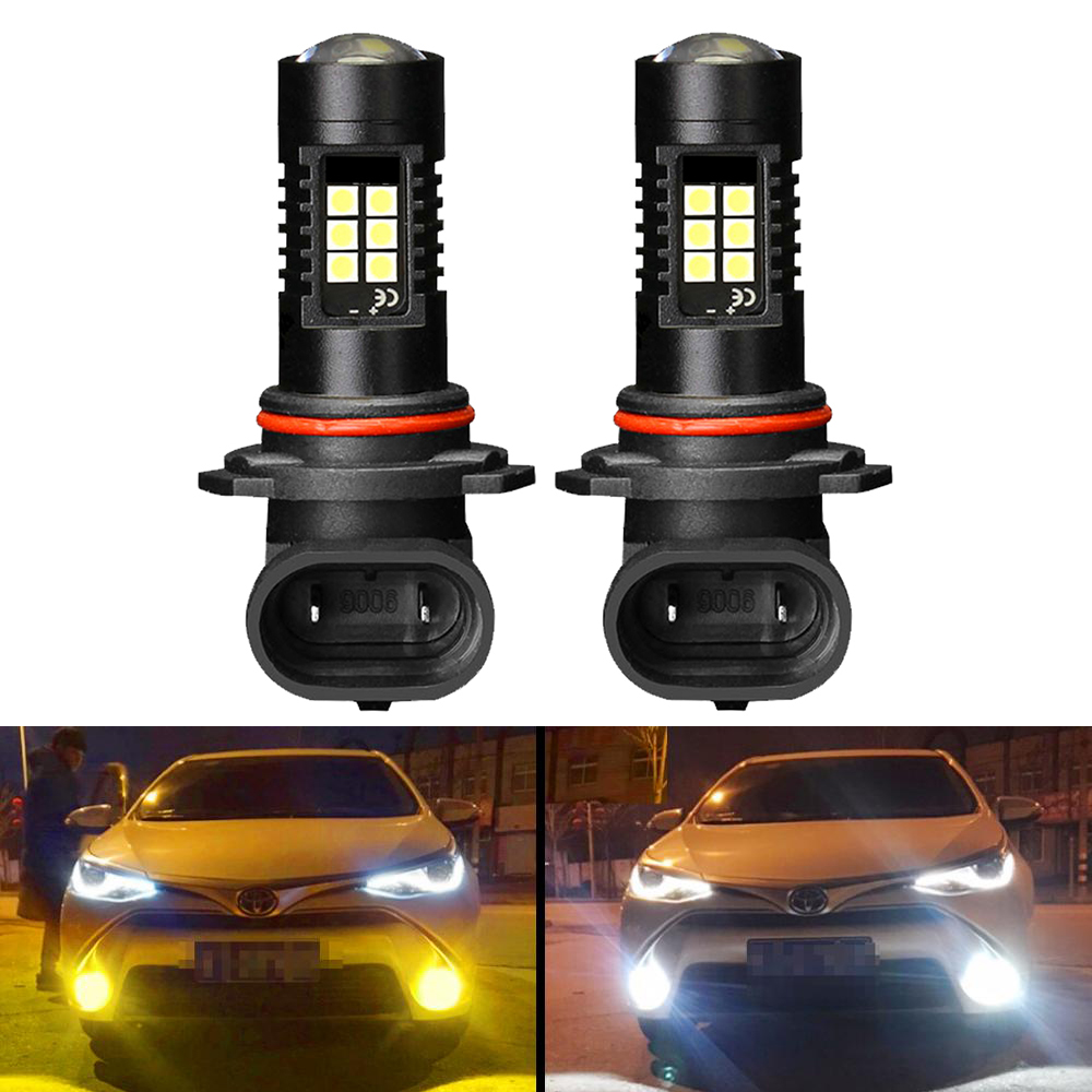 12V汽车LED防雾灯泡H11前雾灯H8高亮HB3白光HB4 9006灯泡9005 H16