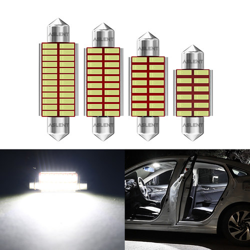 12V汽车led阅读灯C5W C10W车顶室内灯36后备箱灯31双尖39灯泡31mm