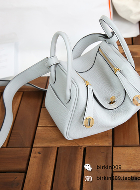 琳迪包lindy 20cm - TC-Clemence to Blue Brume 雾蓝 金扣