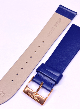 依波表带19033339原厂原装牛皮超薄皮带1903蓝色19033349正品真皮