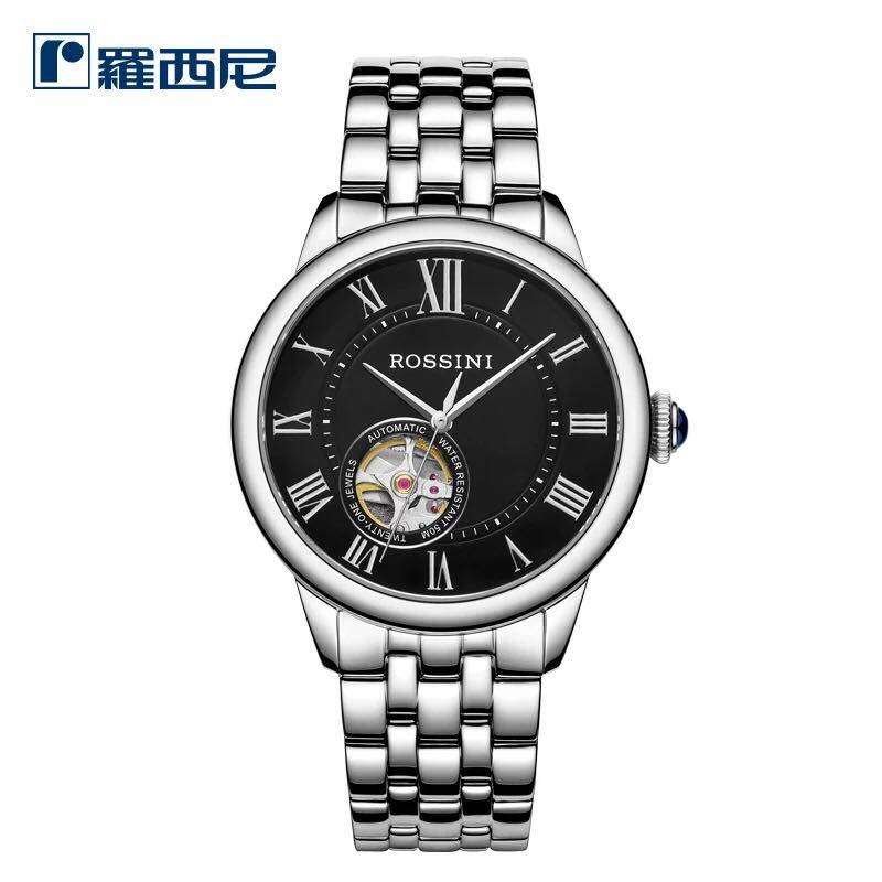 罗西尼全自动镂空机械表休闲商务防水情侣表男表5901女表5902包邮