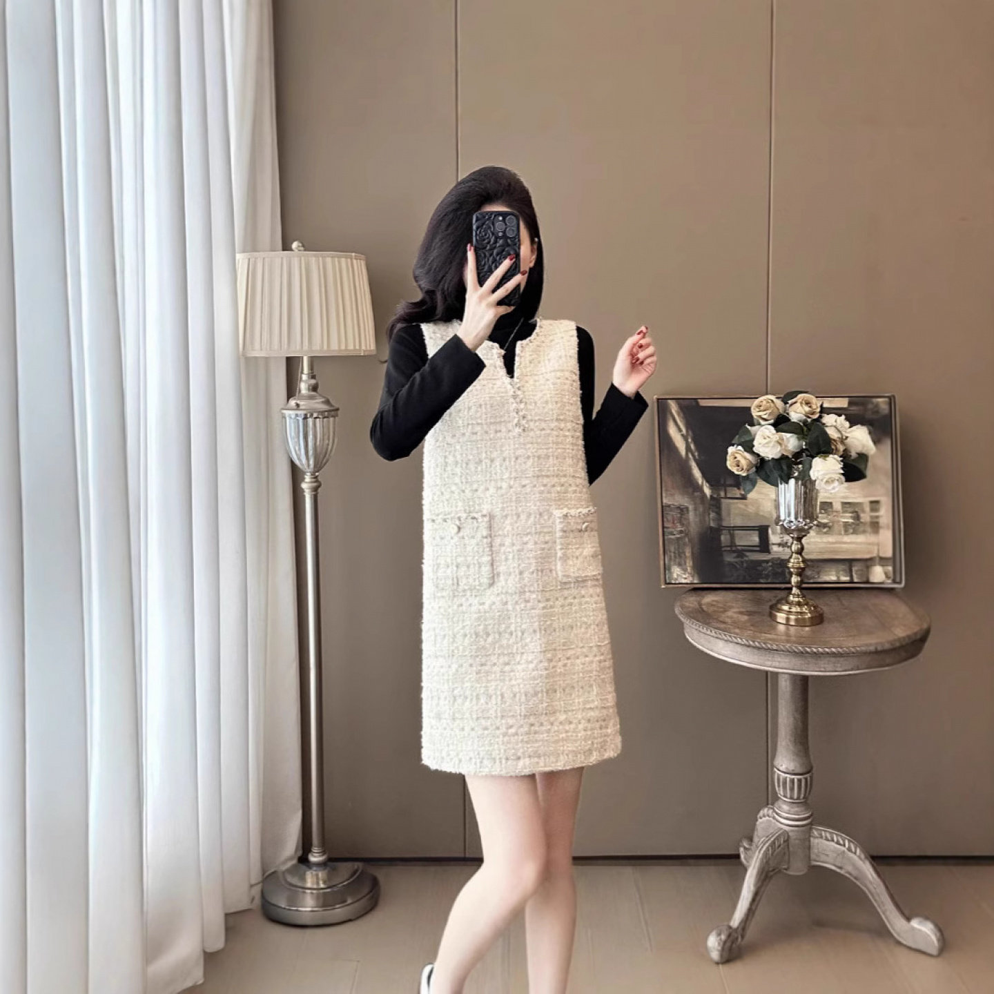 内搭裙女装老钱风背心裙潮流