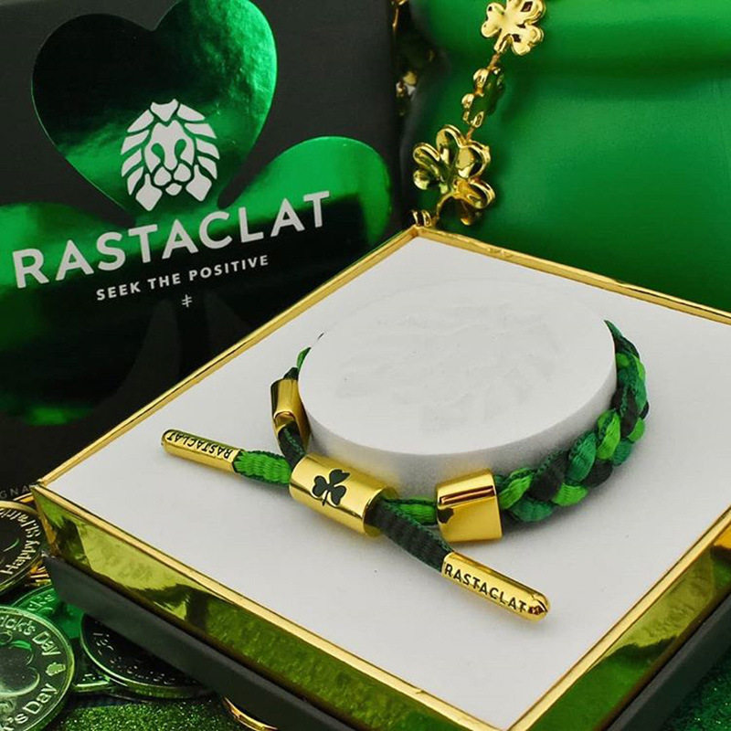 小狮子限定款鞋带手链 爱尔兰三叶草情侣男女手环 rastaclat系列