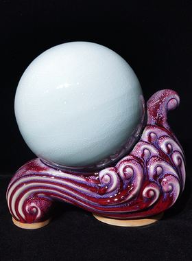 陶瓷祝福国风客厅窑变摆件