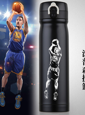 克莱汤普森Thompson佛祖汤神球迷纪念品保温杯304不锈钢保温水壶