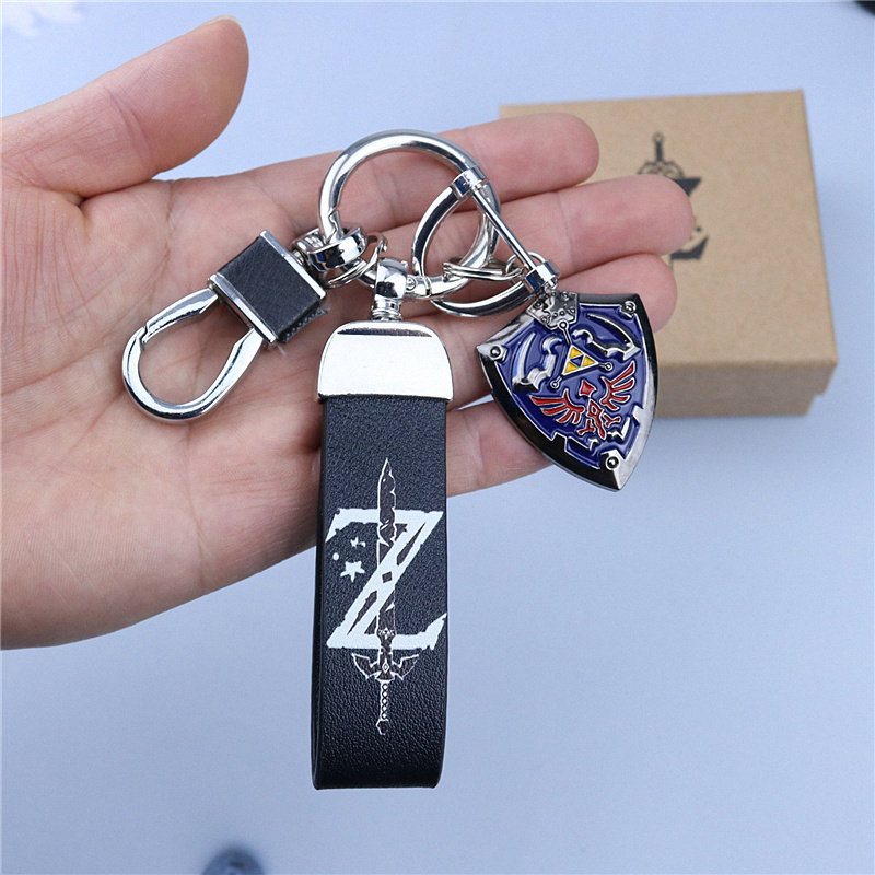 塞尔达传说周边王国之泪挂件席卡石板皮革钥匙扣个性包汽车钥匙链