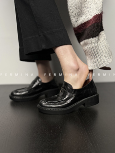 Fermina学院风复古乐福鞋女单鞋春季新款简约百搭四季鞋真皮女鞋