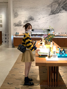 Scout 裙 休闲套装 宽褶裤 两件套 女秋高克重条纹polo卫衣