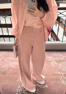 宽松休闲裤 女夏季 「斜裁吉普赛」嬉皮感中腰掉档垮垮牛仔裤 Scout