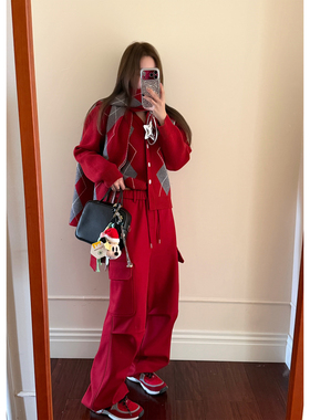 Scout _Cozytfit 实用主义冬日B囤加厚银狐绒复合工装休闲裤女