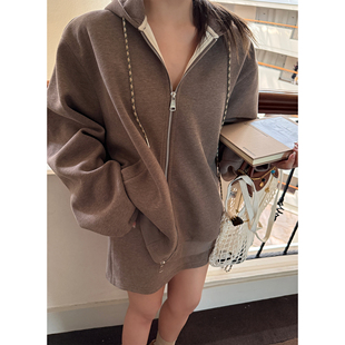 套组 高克重内外拼色运动感廓形空气卫衣女冬季 Scout 加州阳光