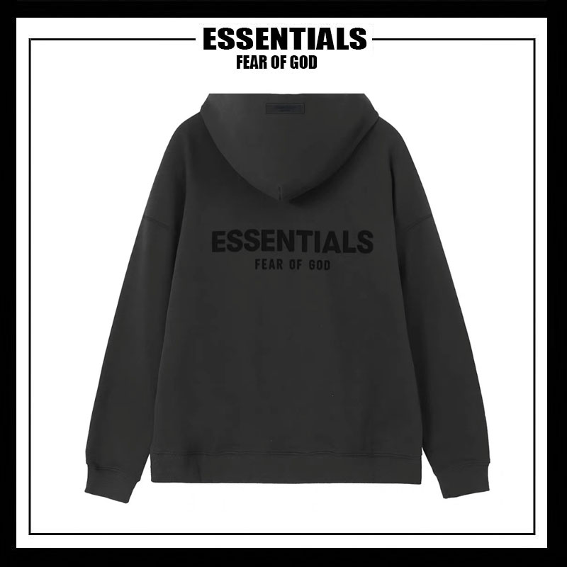essentials背面压胶字母连帽卫衣
