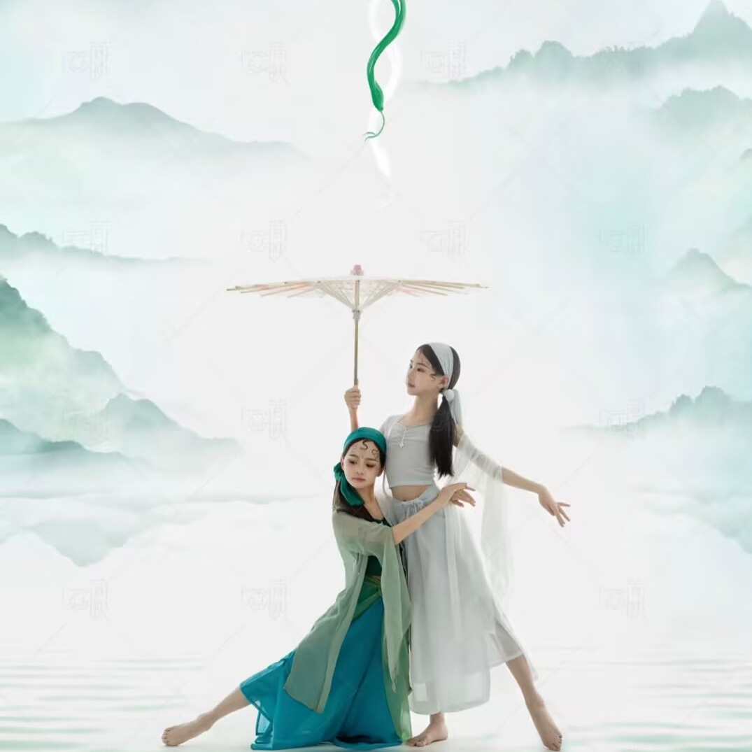 青蛇白蛇舞蹈服纱衣古典飘逸