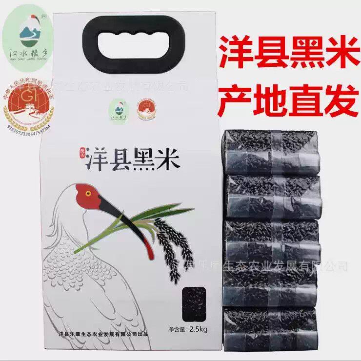 洋县黑米新米黑糯米五谷杂粮陕西洋县特产粗粮黑大米真空礼盒