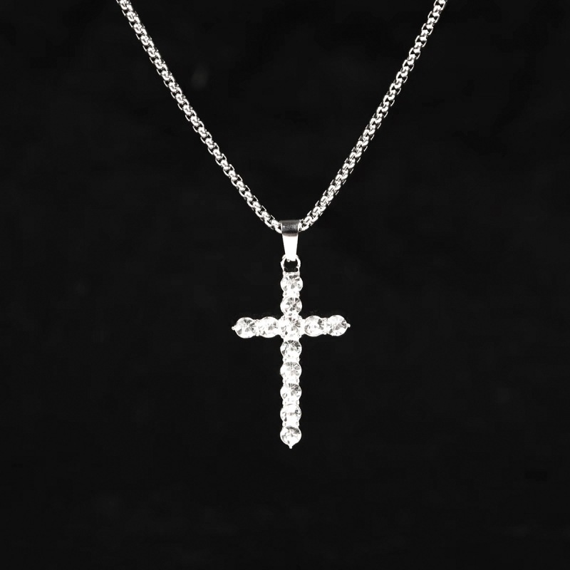 十字架项链马思唯同款嘻哈项链