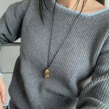 好事花生吊坠项链百搭洋气时髦挂绳配饰女士长款卫衣毛衣链配饰潮