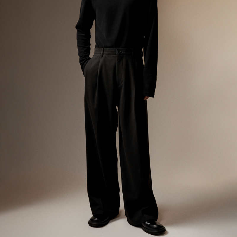 三木公白秋冬复古垂感西裤