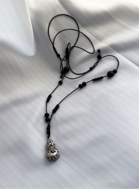 非遗古法苗银葫芦可调绳项链