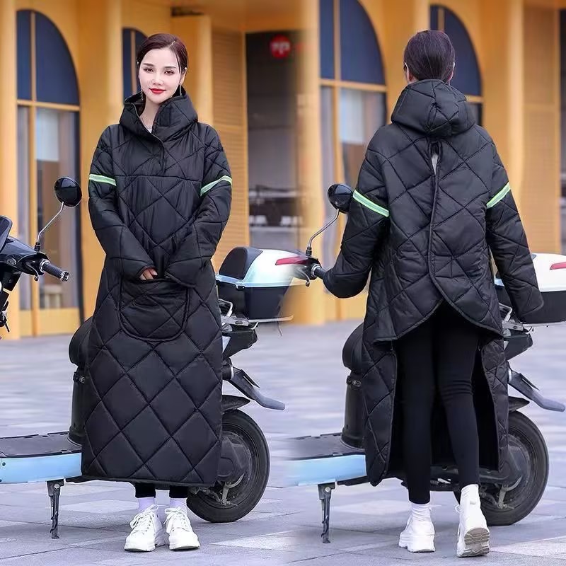 电动车挡风衣新款冬季加厚御寒骑车防风电动摩托车挡风被