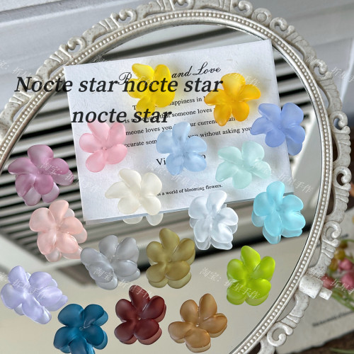 24mm亚克力磨砂立体中孔花 diy手工串珠手链项链手机链饰品配件