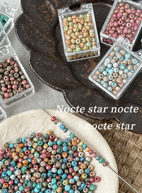 3mm复古毕加索仿石纹圆珠 diy手工饰品手链项链手机链配件散