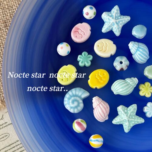 海洋系列陶瓷散珠隔珠 串珠手工diy项链手链耳环饰品配件材料 - 封面