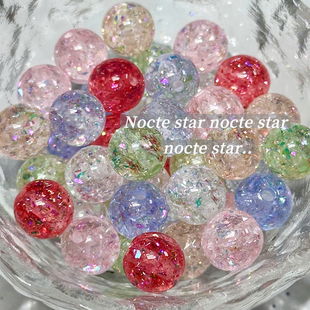 10mm彩色欧泊树脂圆珠 diy手工串珠手链项链手机链配饰散珠材料