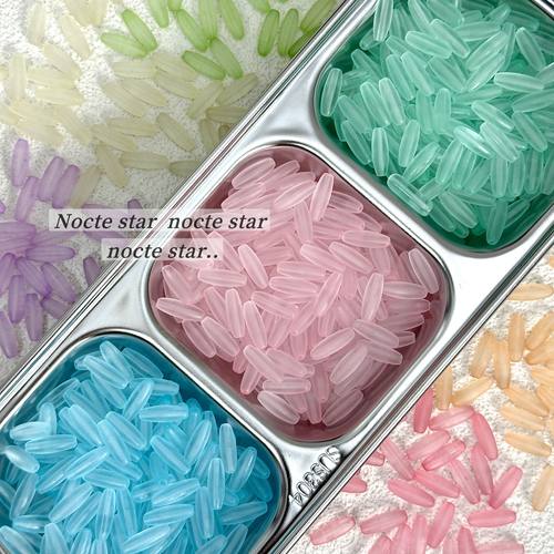 4*16磨砂雾面长梭珠 玻璃珠 散珠diy串珠饰品配件 手链隔珠珠子