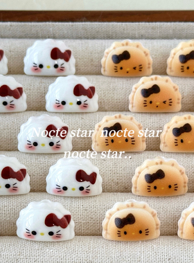 亚克力直孔印刷表情饺子 diy手工串珠手链项链手机链配饰散珠材料