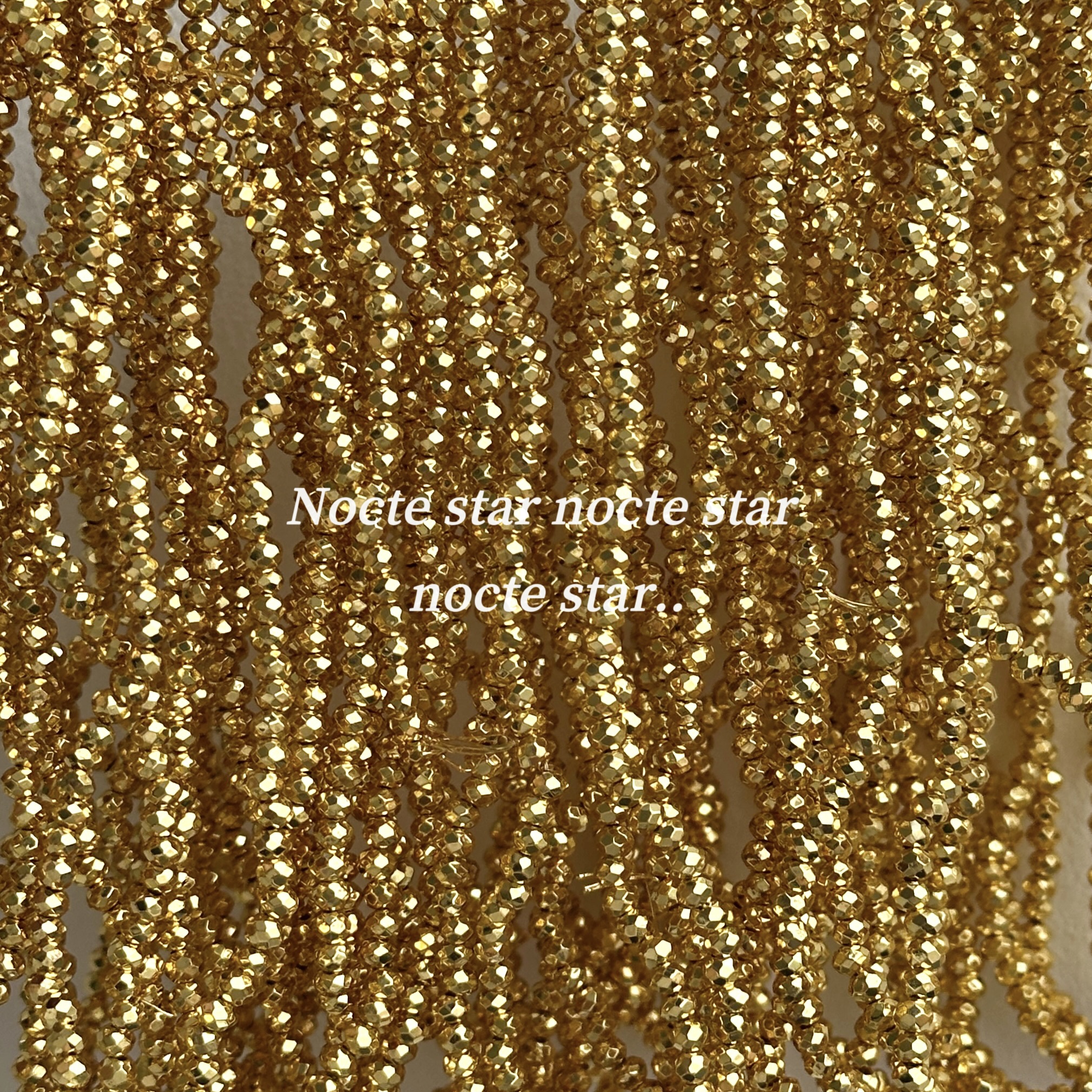 3/4mm金色玻璃球晶隔珠 diy手工串珠手链项链手机链配饰散珠材料