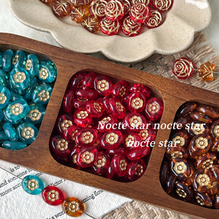 亚克力描金异形直孔珠 diy手工串珠手链项链手机链配饰散珠材料