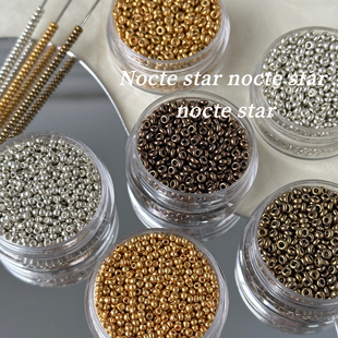 2/3mm超优玻璃镀金银高保隔珠diy手工串珠手链项链手机链饰品配件