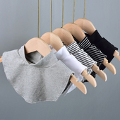 儿童半高领纯棉高弹假领子男女童打底装 饰T恤衣领保暖秋冬罗纹棉