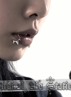 【MAS救护所】铆钉耳环唇环鼻环通体钛钢朋克 防敏不褪色穿刺穿孔