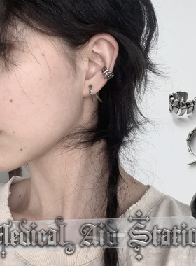 【MAS救护所】钛钢爪牙耳骨夹耳钉 重工牙齿铆钉尖钉朋克酷亚文化