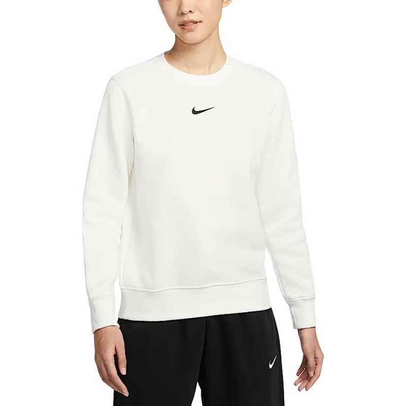 NIKE耐克女卫衣2025春新款刺绣小勾宽松圆领运动套头衫DQ5752-133