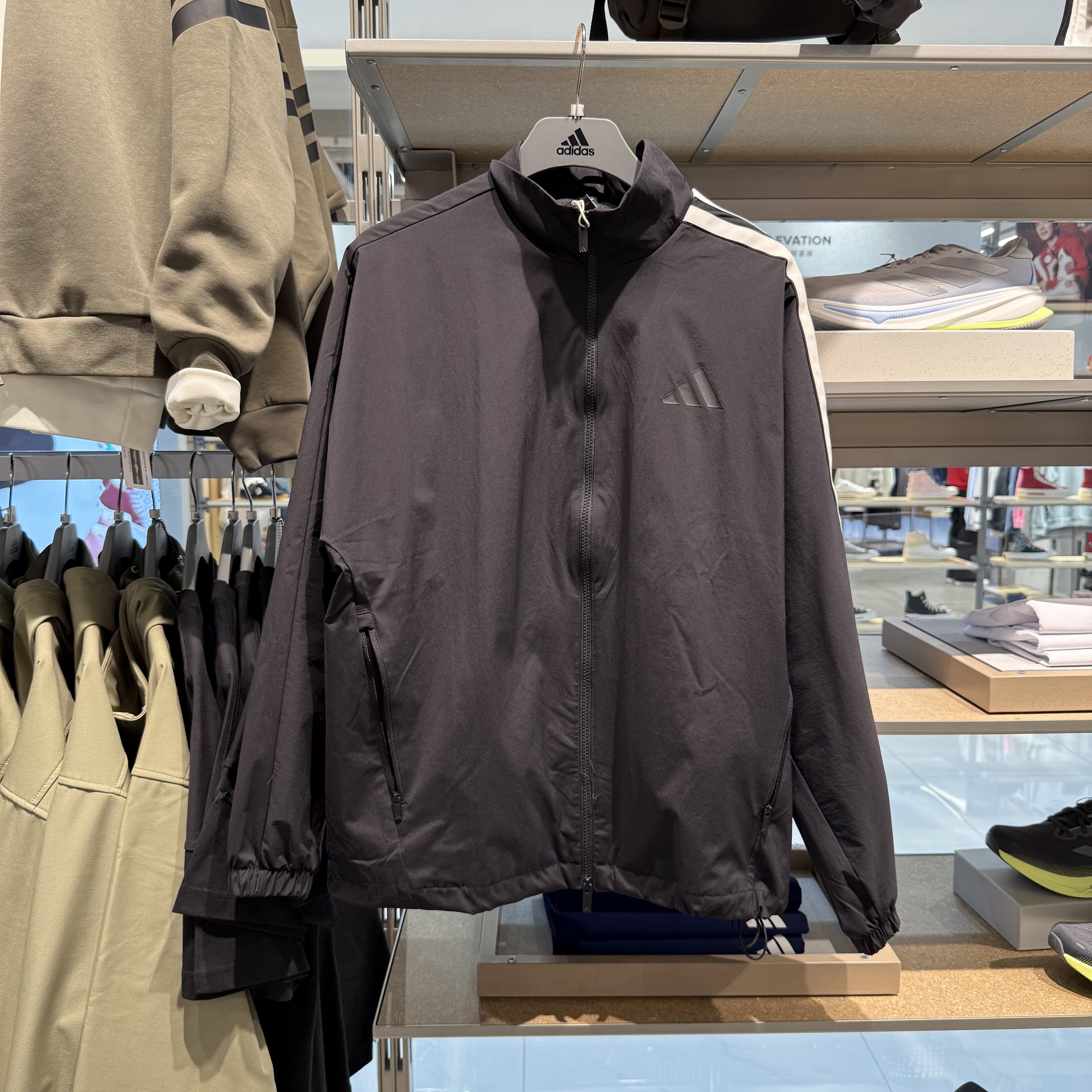 Adidas阿迪达斯男25春季新款立领休闲百搭复古运动夹克外套JL6091