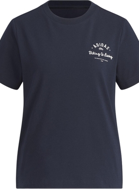 阿迪达斯adidas秋季新款女子运动训练休闲百搭圆领短袖T恤JN7769