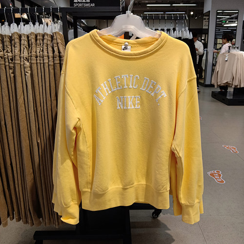 正品Nike/耐克男装针织圆领宽松卫衣复古休闲套头衫DX0026-795