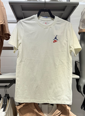 Nike耐克男子2025夏季新款Jordan印花百搭圆领短袖T恤 IB7527-133