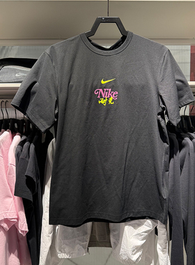 NIKE耐克男运动休闲短袖透气训练半袖印花宽松速干T恤HM4459-010