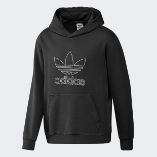 男子连帽保暖卫衣套头衫 阿迪达斯三叶草春新款 IU2373 Adidas 正品