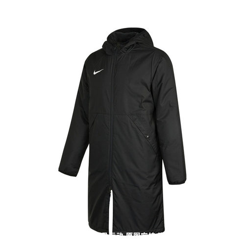 正品Nike/耐克百搭黑色秋冬款男子运动中长款保暖棉服 CW6767-010