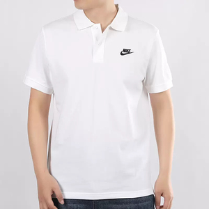 正品Nike/耐克POLO衫男装夏季款翻领短袖休闲白T恤 CJ4457-100