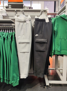正品Nike/耐克秋冬季男裤休闲加绒保暖工装裤运动束脚长裤 CD3130