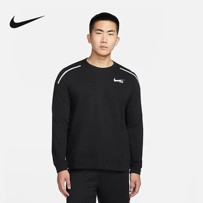 正品Nike耐克百搭男子卫衣秋季款印花圆领套头保暖长袖DQ4793-010