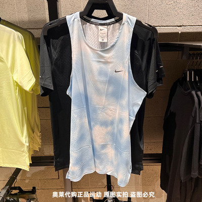 NIKE耐克男25夏新款速干跑步背心反光透气运动休闲无袖T恤HJ4147